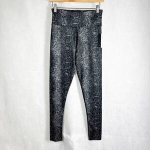 Halston Studio Bi Color Snakeprint Leggings Size Small December Sky